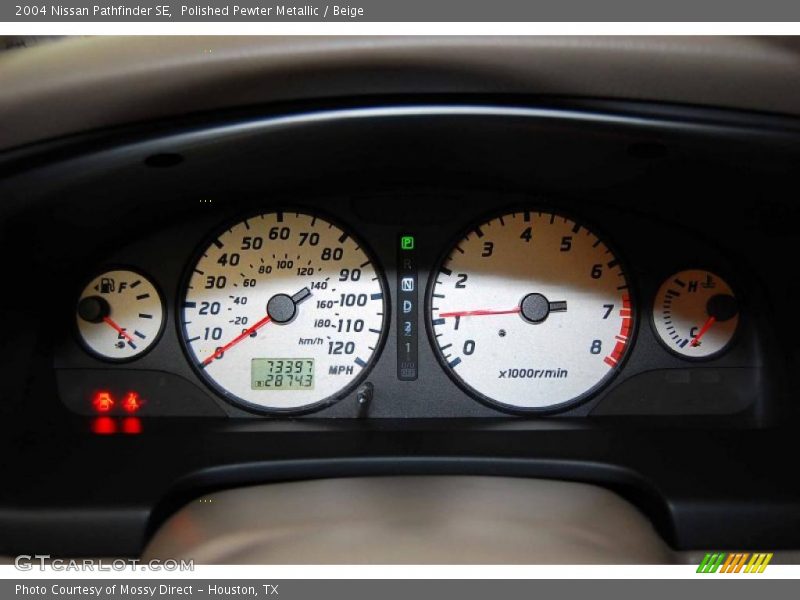 Polished Pewter Metallic / Beige 2004 Nissan Pathfinder SE