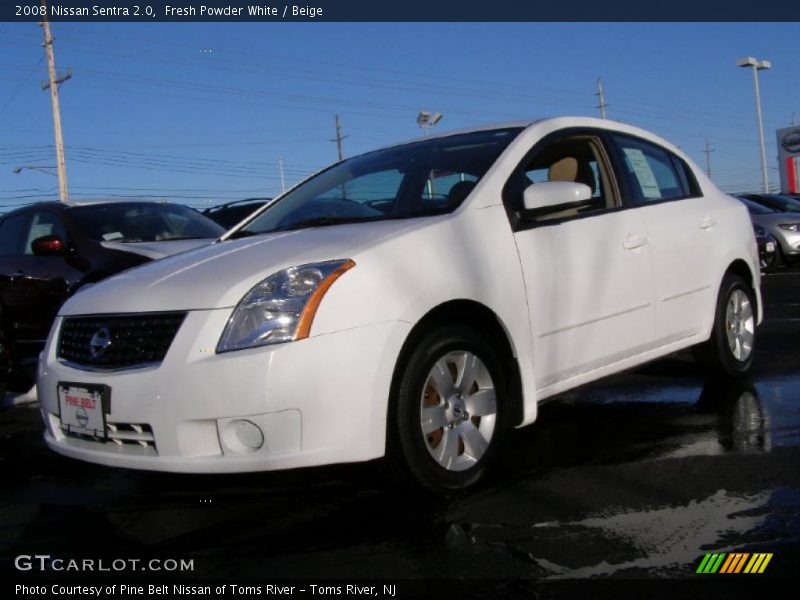 Fresh Powder White / Beige 2008 Nissan Sentra 2.0