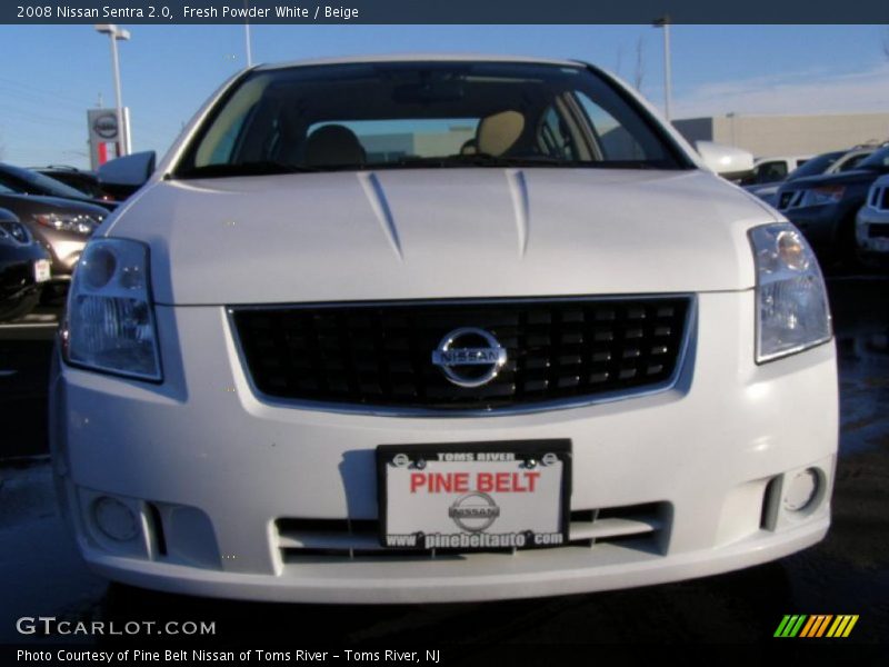Fresh Powder White / Beige 2008 Nissan Sentra 2.0