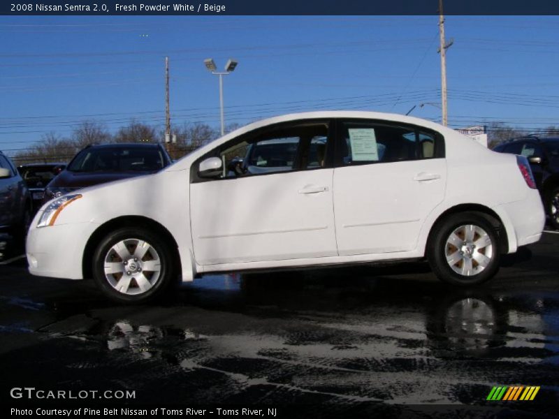Fresh Powder White / Beige 2008 Nissan Sentra 2.0