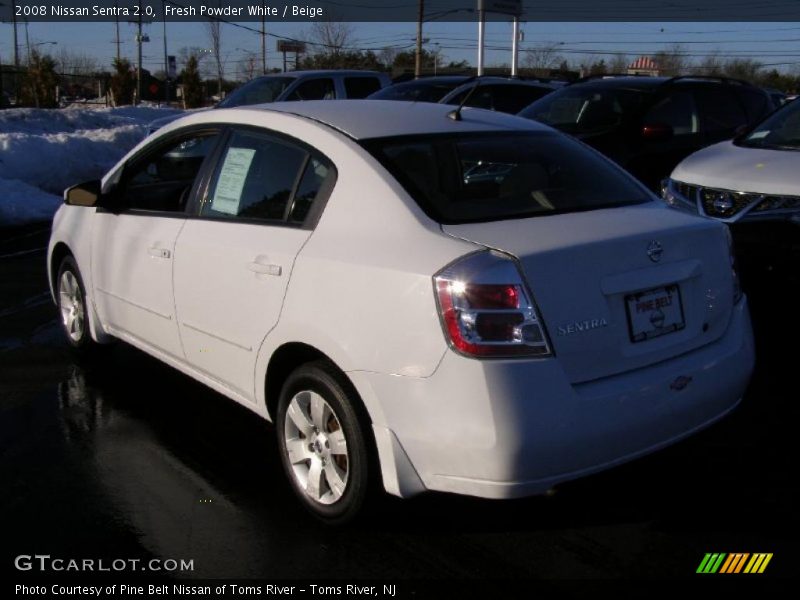 Fresh Powder White / Beige 2008 Nissan Sentra 2.0