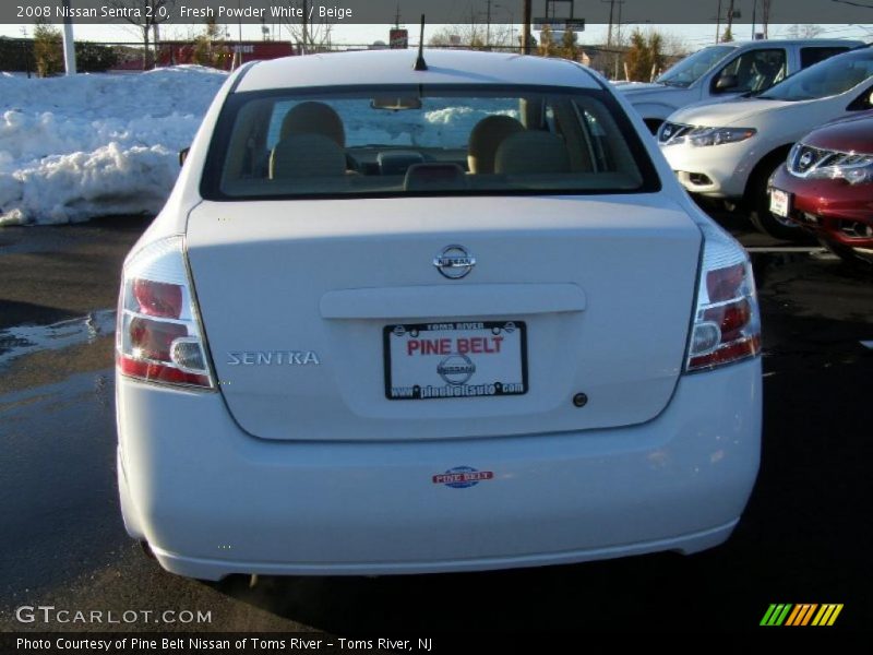 Fresh Powder White / Beige 2008 Nissan Sentra 2.0