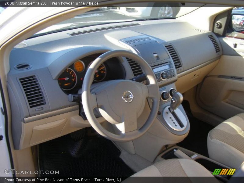 Fresh Powder White / Beige 2008 Nissan Sentra 2.0