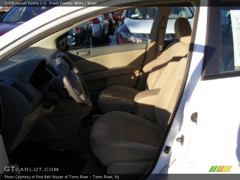 Fresh Powder White / Beige 2008 Nissan Sentra 2.0