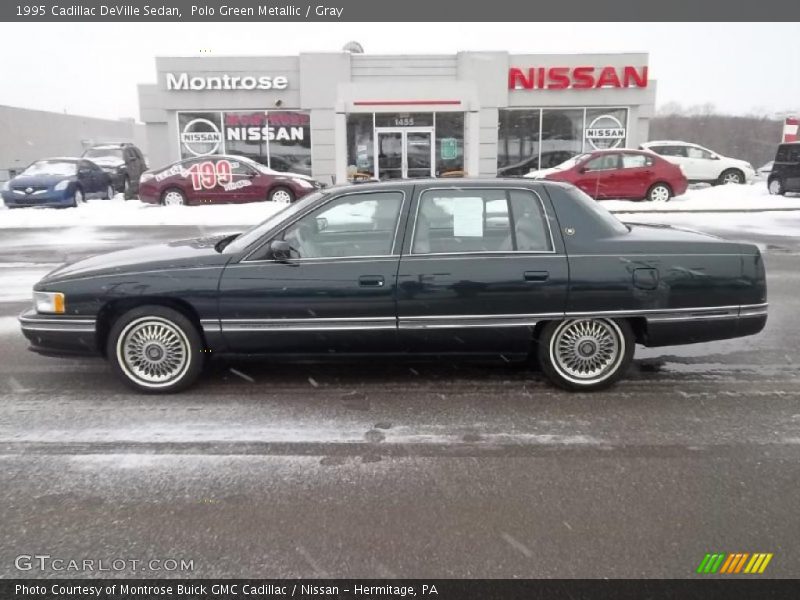 Polo Green Metallic / Gray 1995 Cadillac DeVille Sedan