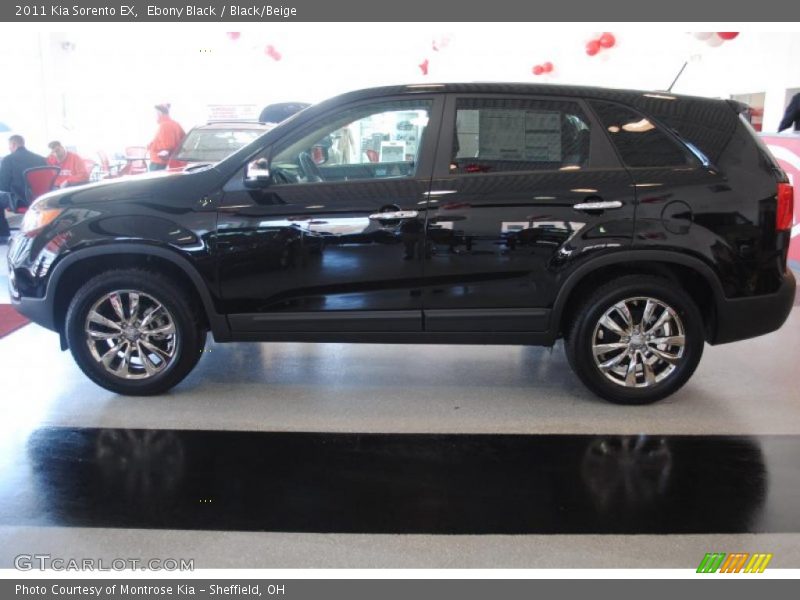 Ebony Black / Black/Beige 2011 Kia Sorento EX