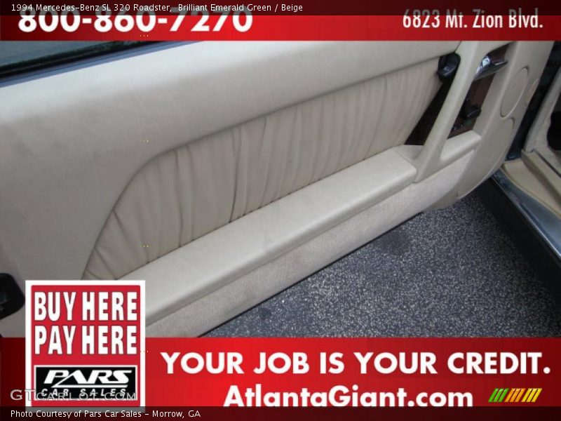 Brilliant Emerald Green / Beige 1994 Mercedes-Benz SL 320 Roadster