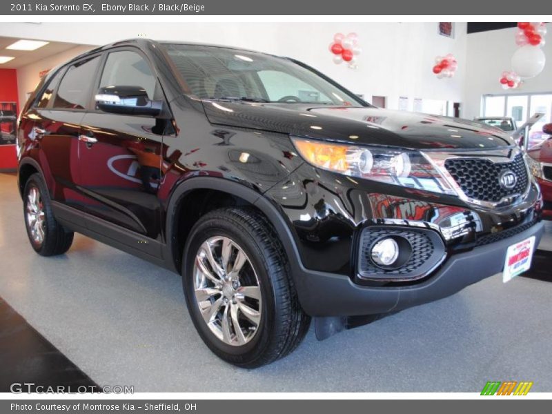 Ebony Black / Black/Beige 2011 Kia Sorento EX