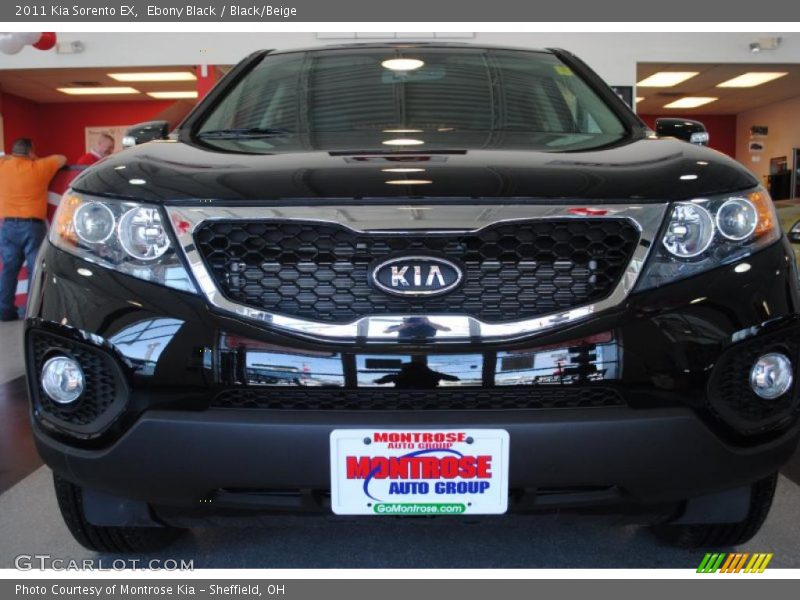 Ebony Black / Black/Beige 2011 Kia Sorento EX