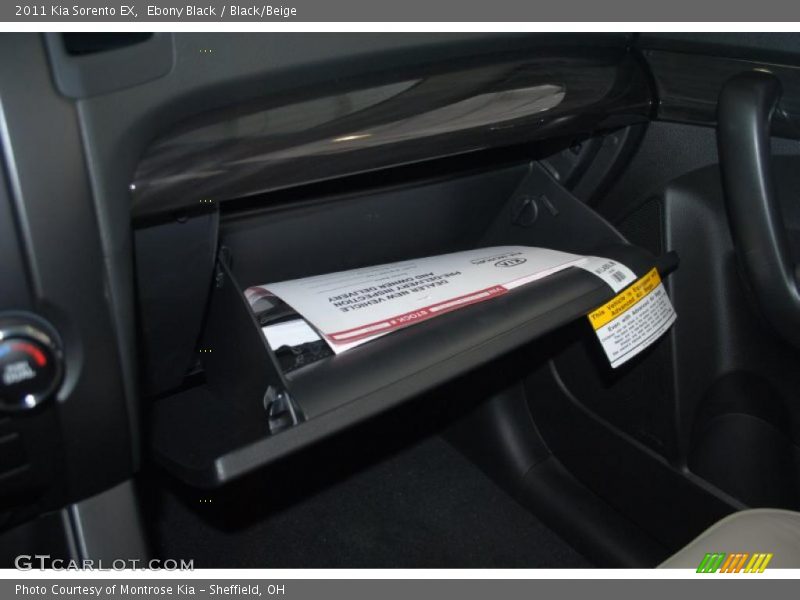 Ebony Black / Black/Beige 2011 Kia Sorento EX