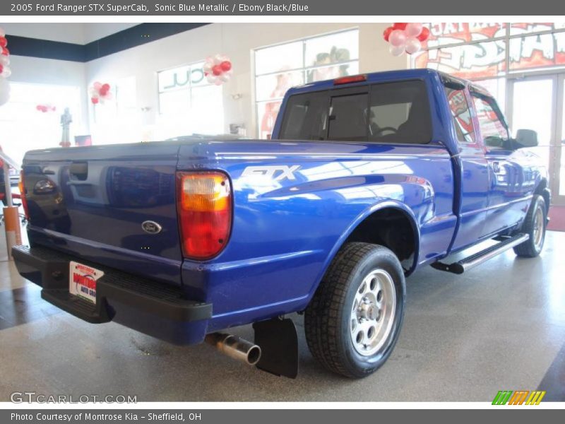 Sonic Blue Metallic / Ebony Black/Blue 2005 Ford Ranger STX SuperCab