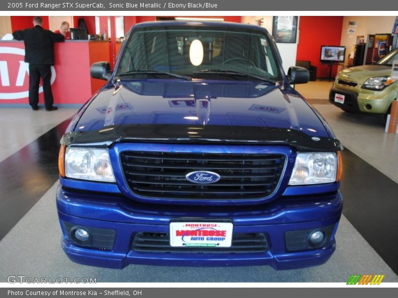 Sonic Blue Metallic / Ebony Black/Blue 2005 Ford Ranger STX SuperCab