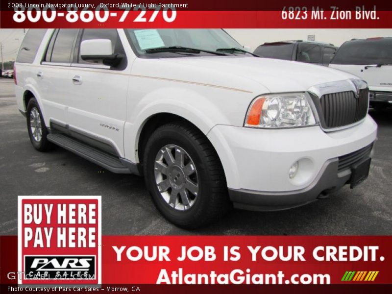 Oxford White / Light Parchment 2003 Lincoln Navigator Luxury