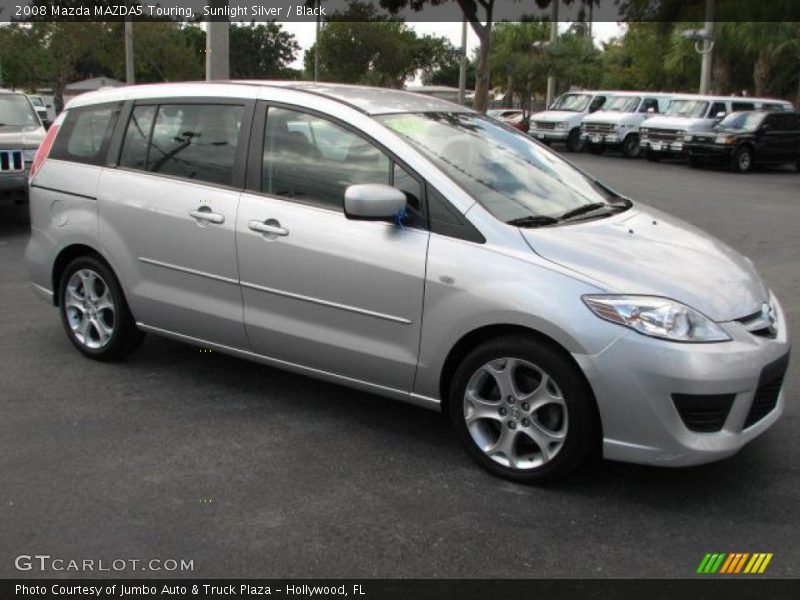 Sunlight Silver / Black 2008 Mazda MAZDA5 Touring