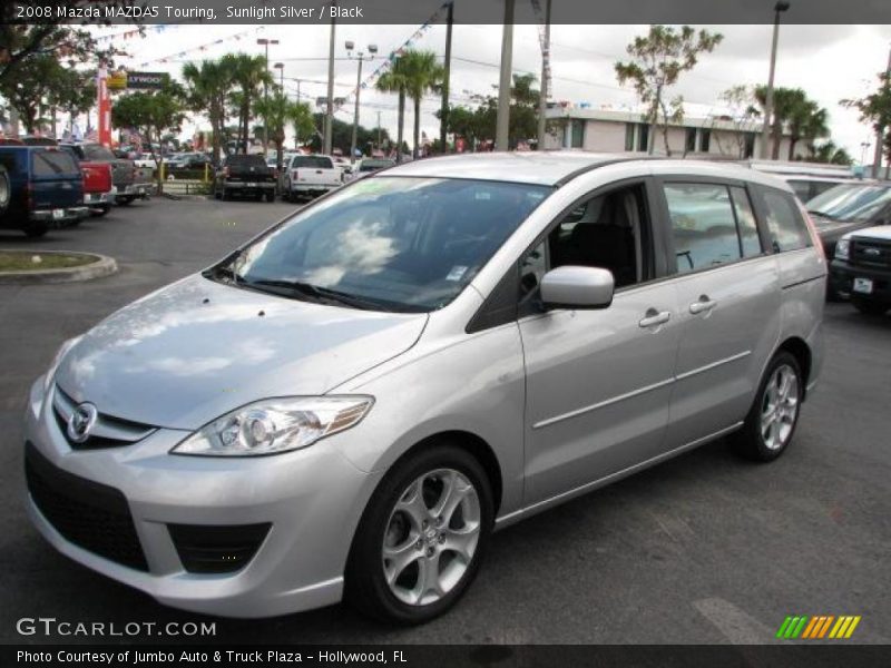 Sunlight Silver / Black 2008 Mazda MAZDA5 Touring