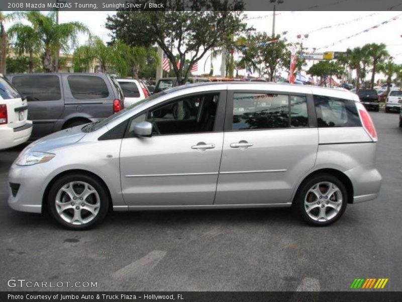 Sunlight Silver / Black 2008 Mazda MAZDA5 Touring