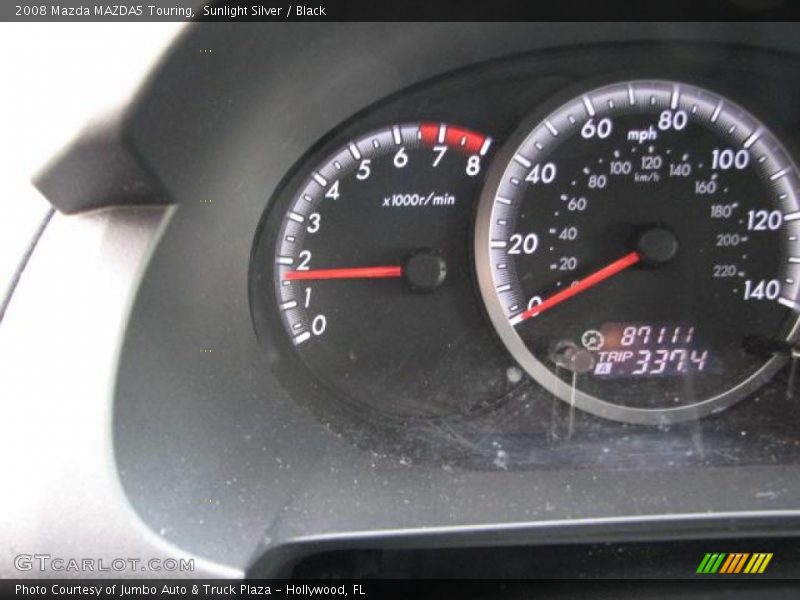 Sunlight Silver / Black 2008 Mazda MAZDA5 Touring