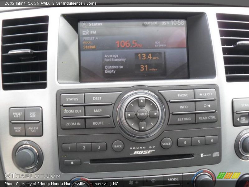 Controls of 2009 QX 56 4WD
