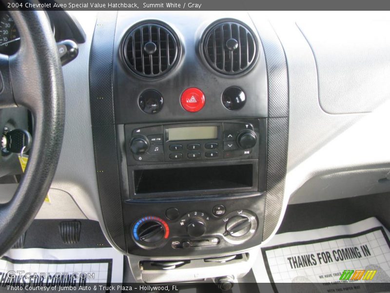 Controls of 2004 Aveo Special Value Hatchback