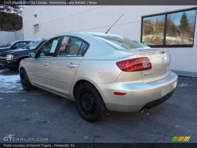 Shimmering Sand Metallic / Beige 2005 Mazda MAZDA3 i Sedan