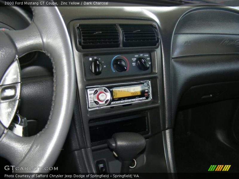Zinc Yellow / Dark Charcoal 2000 Ford Mustang GT Coupe
