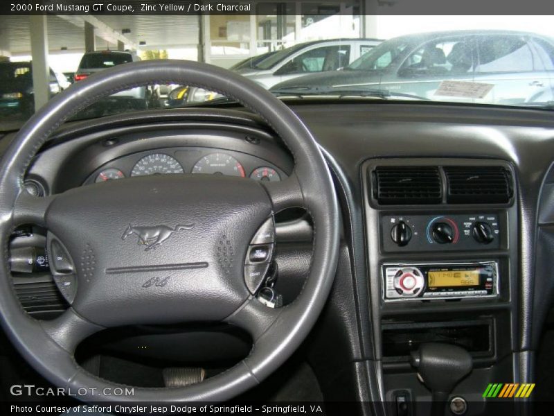 Zinc Yellow / Dark Charcoal 2000 Ford Mustang GT Coupe