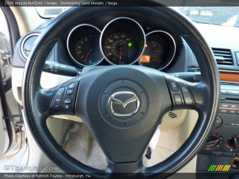 Shimmering Sand Metallic / Beige 2005 Mazda MAZDA3 i Sedan