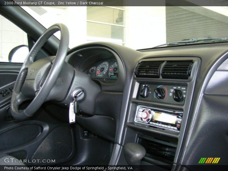 Zinc Yellow / Dark Charcoal 2000 Ford Mustang GT Coupe