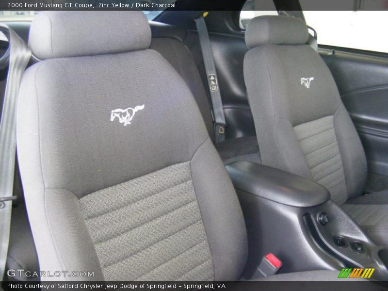 Zinc Yellow / Dark Charcoal 2000 Ford Mustang GT Coupe