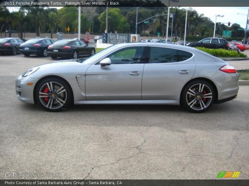 Platinum Silver Metallic / Black 2011 Porsche Panamera Turbo