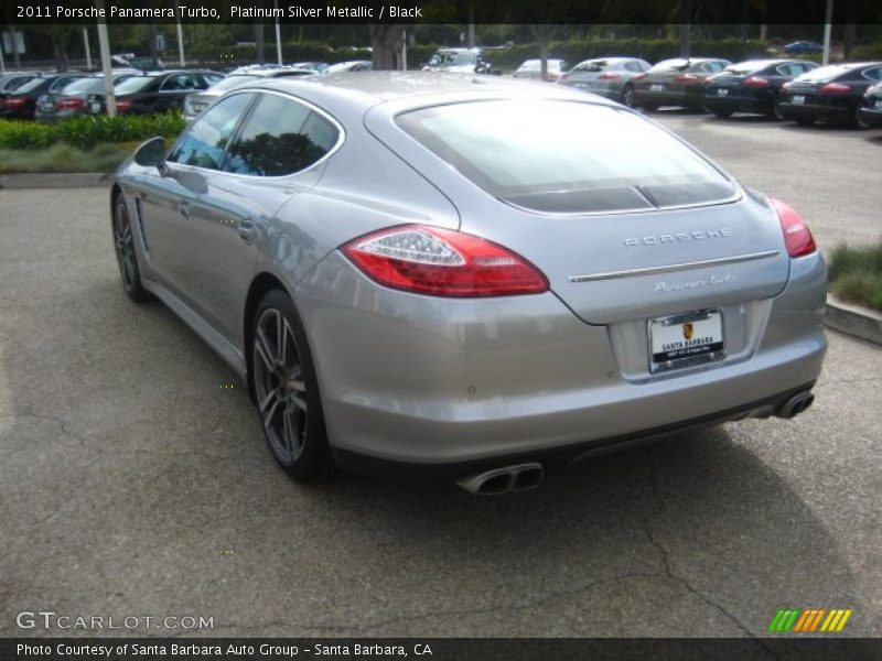 Platinum Silver Metallic / Black 2011 Porsche Panamera Turbo
