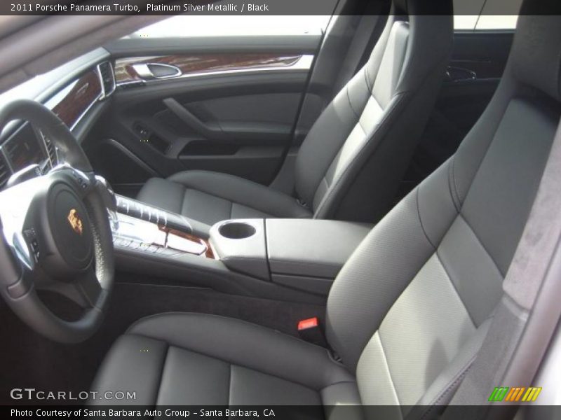 Platinum Silver Metallic / Black 2011 Porsche Panamera Turbo