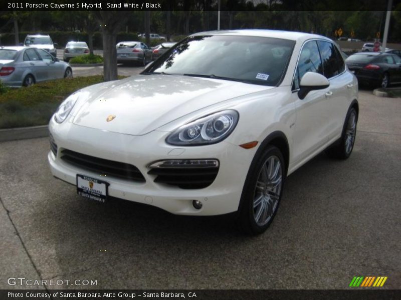 Sand White / Black 2011 Porsche Cayenne S Hybrid