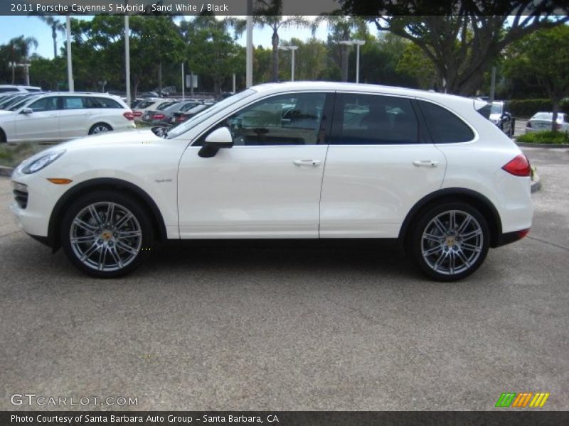 Sand White / Black 2011 Porsche Cayenne S Hybrid