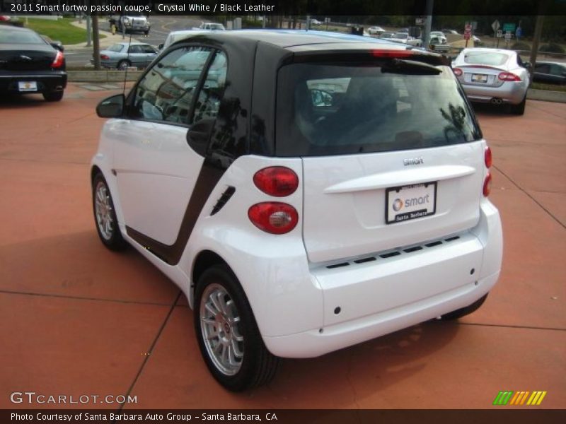 Crystal White / Black Leather 2011 Smart fortwo passion coupe