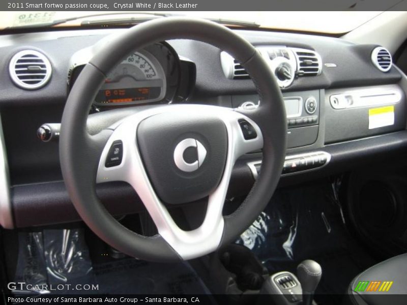  2011 fortwo passion coupe Black Leather Interior