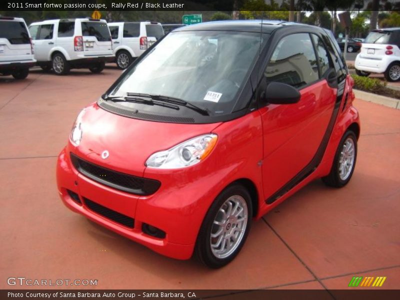Rally Red / Black Leather 2011 Smart fortwo passion coupe