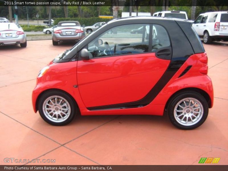 Rally Red / Black Leather 2011 Smart fortwo passion coupe