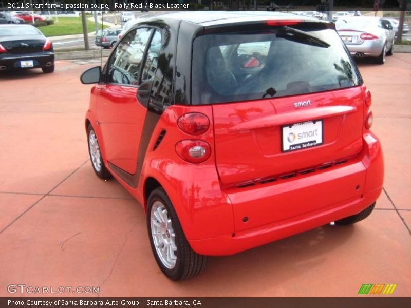 Rally Red / Black Leather 2011 Smart fortwo passion coupe