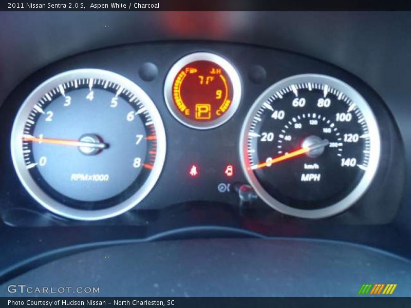 Aspen White / Charcoal 2011 Nissan Sentra 2.0 S