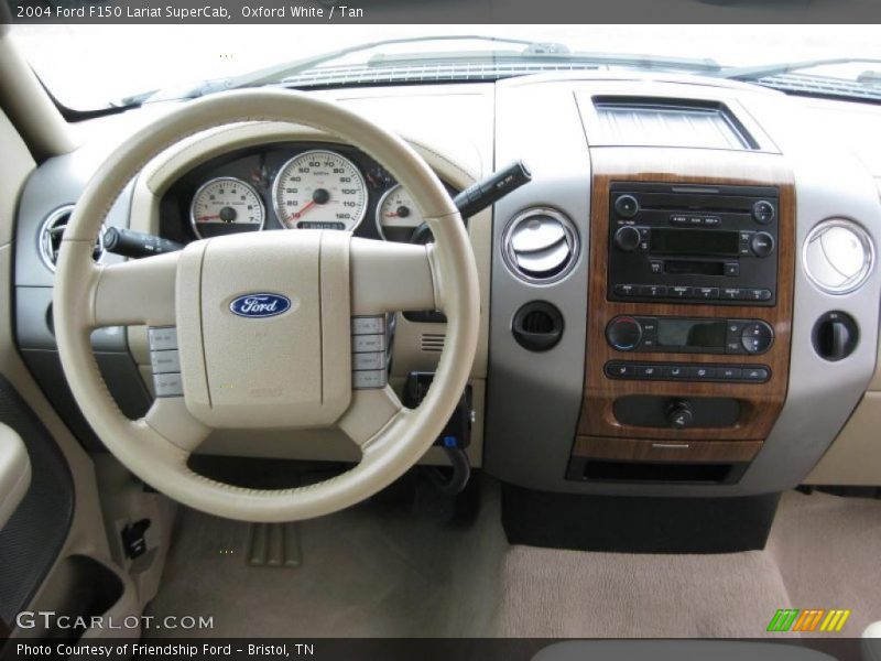 Oxford White / Tan 2004 Ford F150 Lariat SuperCab