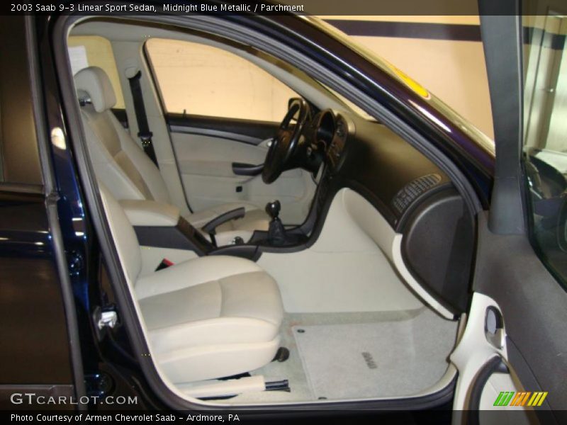 Midnight Blue Metallic / Parchment 2003 Saab 9-3 Linear Sport Sedan