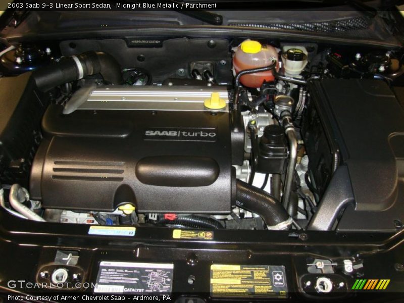  2003 9-3 Linear Sport Sedan Engine - 2.0 Liter Turbocharged DOHC 16-Valve 4 Cylinder