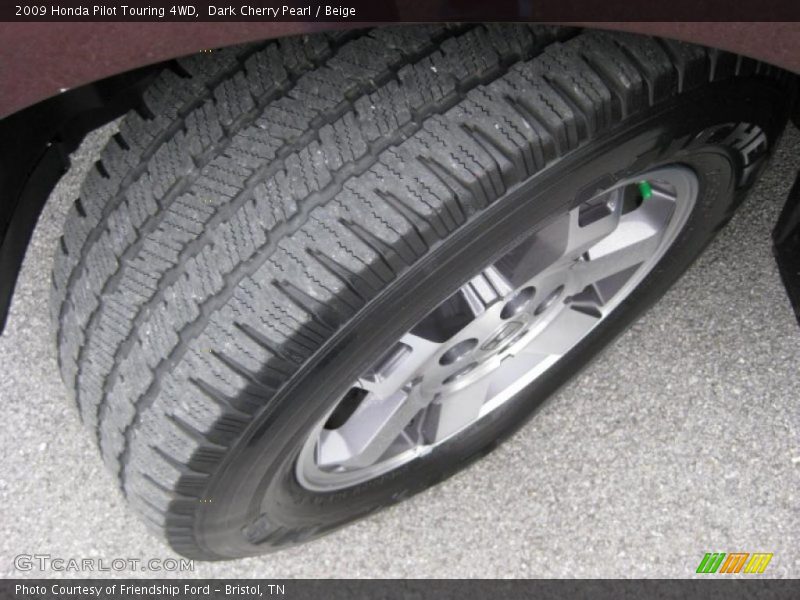Dark Cherry Pearl / Beige 2009 Honda Pilot Touring 4WD