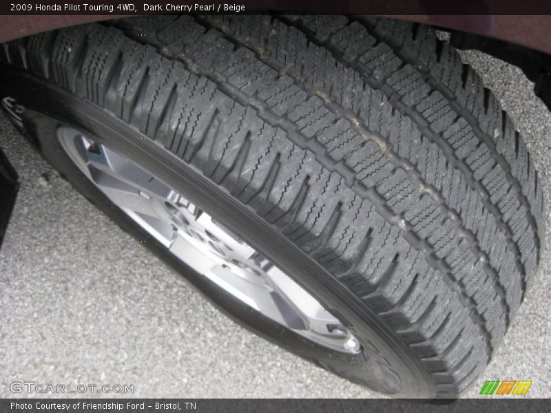Dark Cherry Pearl / Beige 2009 Honda Pilot Touring 4WD