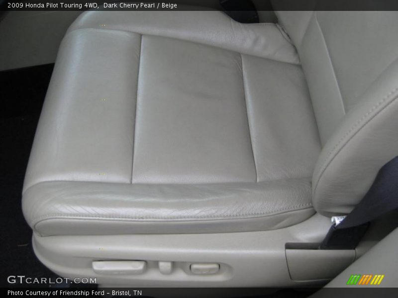 Dark Cherry Pearl / Beige 2009 Honda Pilot Touring 4WD