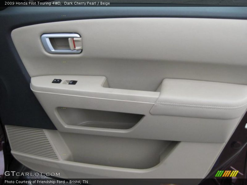 Dark Cherry Pearl / Beige 2009 Honda Pilot Touring 4WD