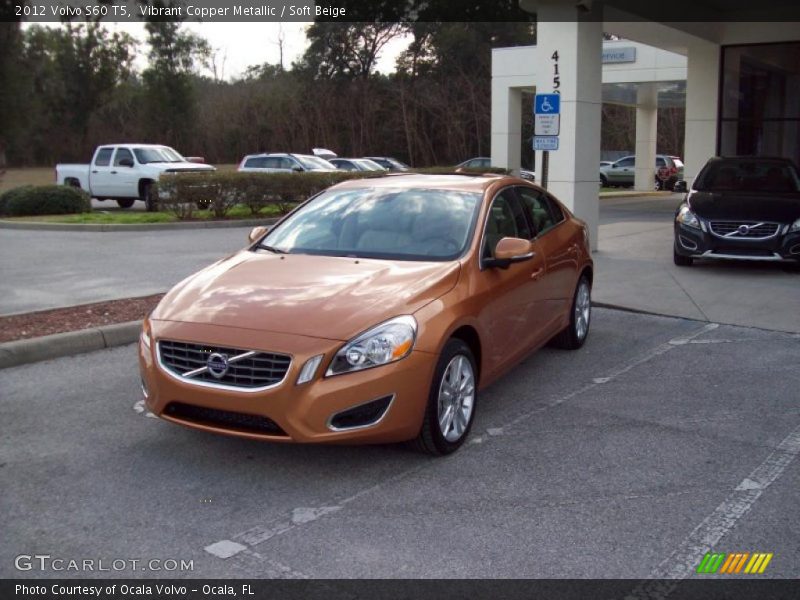 Vibrant Copper Metallic / Soft Beige 2012 Volvo S60 T5