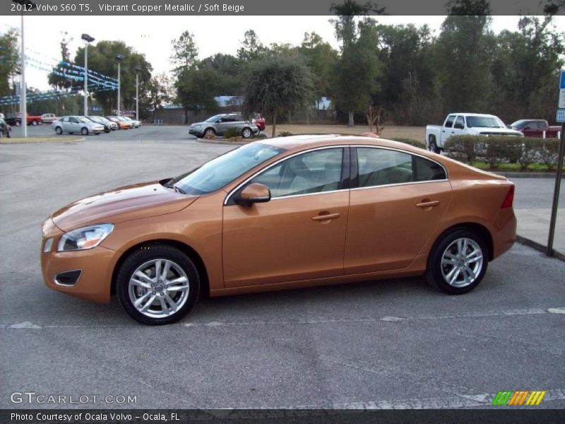 Vibrant Copper Metallic / Soft Beige 2012 Volvo S60 T5