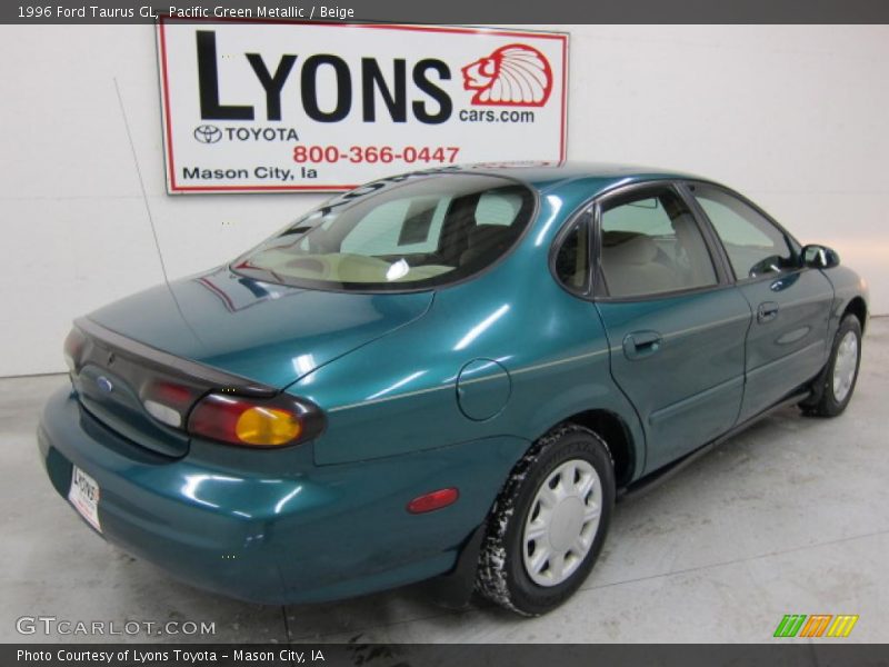 Pacific Green Metallic / Beige 1996 Ford Taurus GL